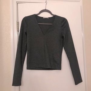Dark grey v-neck shirt S